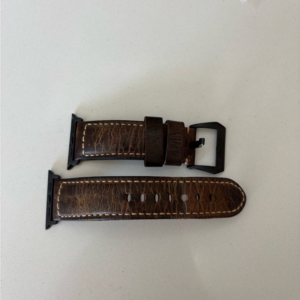 Bullstrap Brown Leather Apple Watch Strap 42/44mm